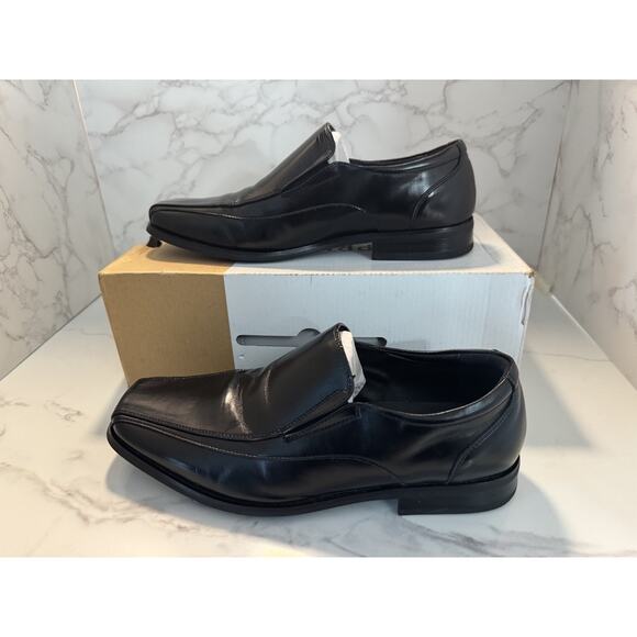 Call It Spring Men's Loafers Black Leather 10 Casual Comfort Dress Arch Shoes - Picture 3 of 7